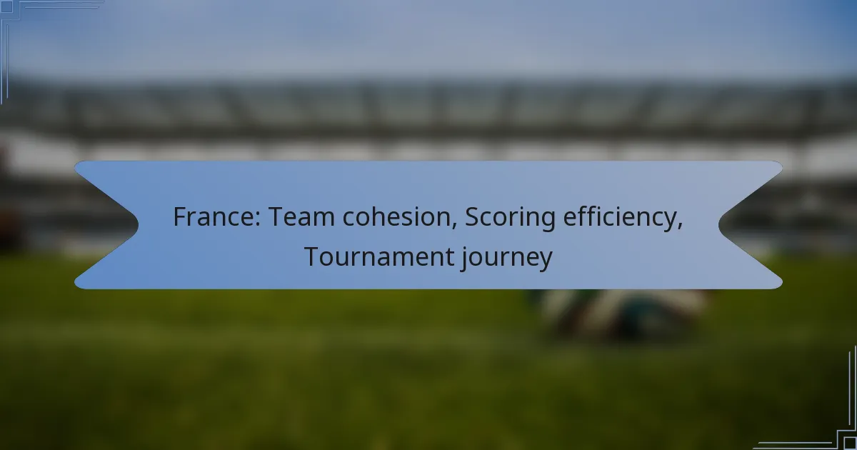 France: Team cohesion, Scoring efficiency, Tournament journey