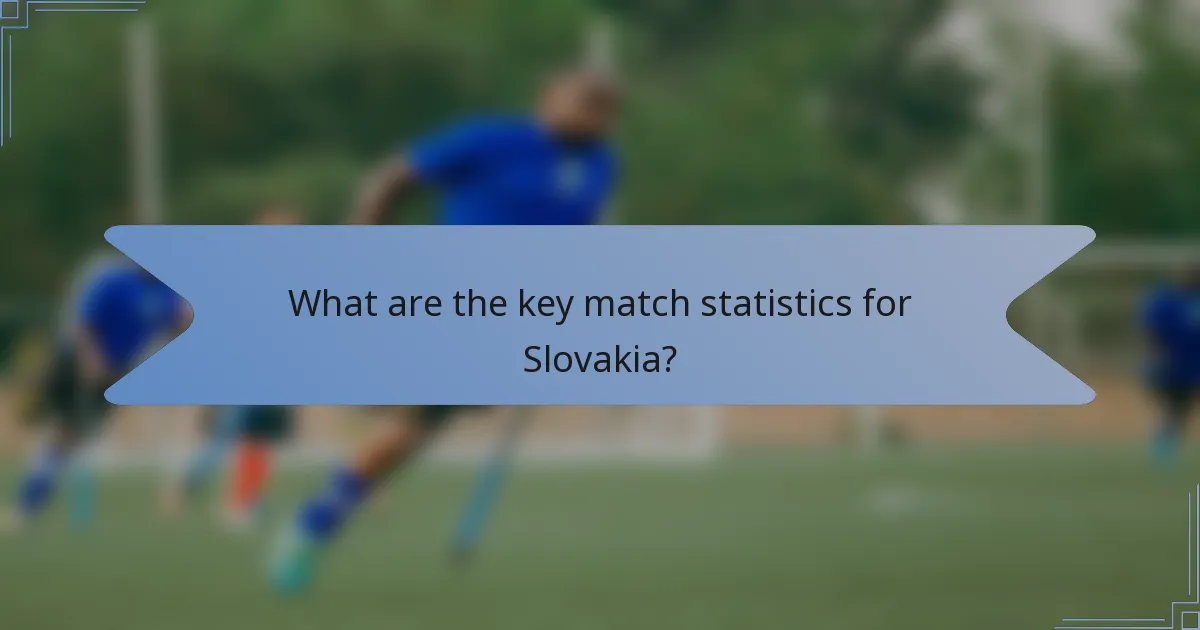 What are the key match statistics for Slovakia?